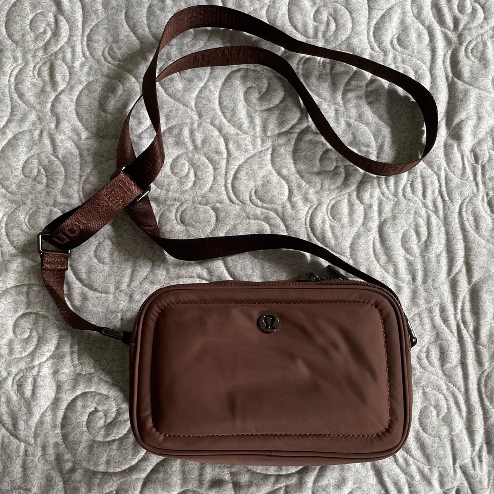 Lululemon Brown Crossbody Bag with Adjustable Strap